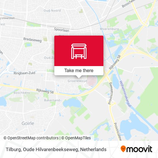 Tilburg, Oude Hilvarenbeekseweg map