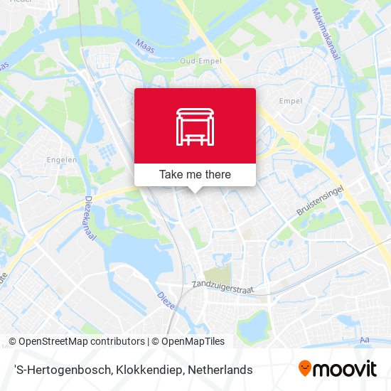 'S-Hertogenbosch, Klokkendiep Karte