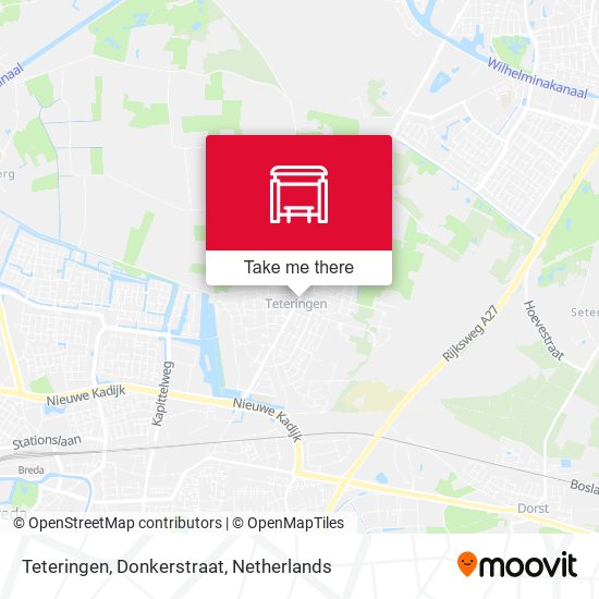 Teteringen, Donkerstraat Karte