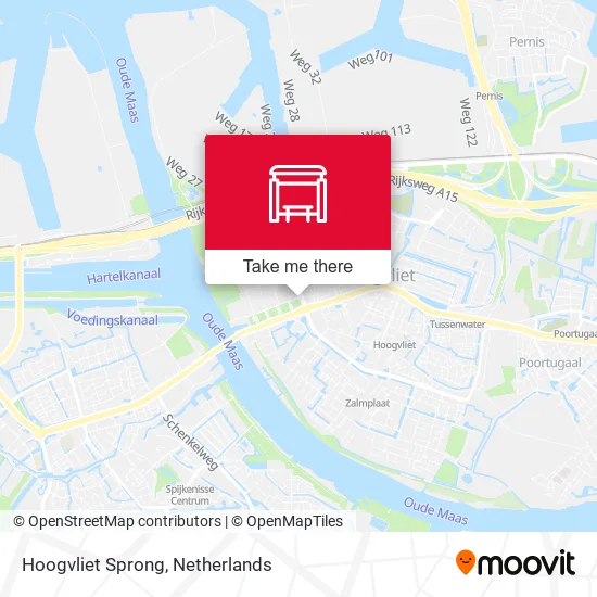 Hoogvliet Sprong map