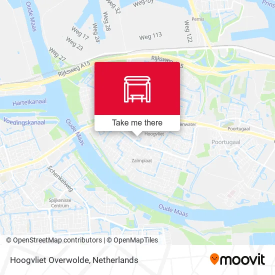 Hoogvliet Overwolde map