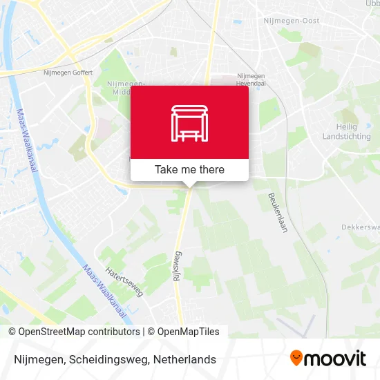 Nijmegen, Scheidingsweg map