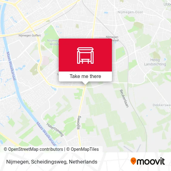 Nijmegen, Scheidingsweg Karte