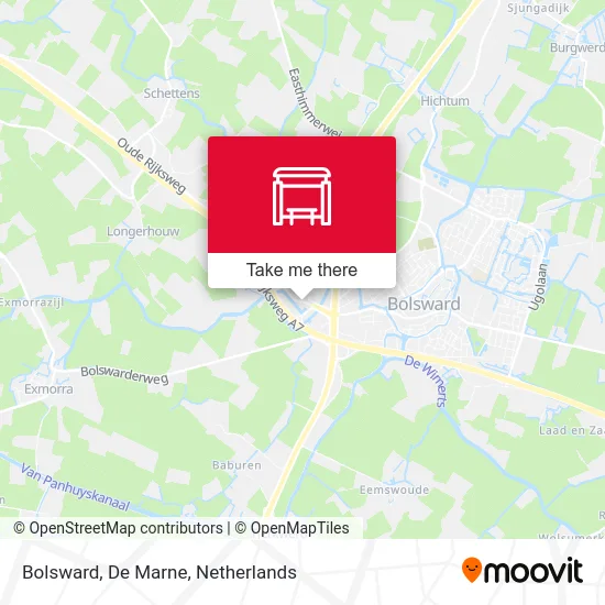 Bolsward, De Marne map