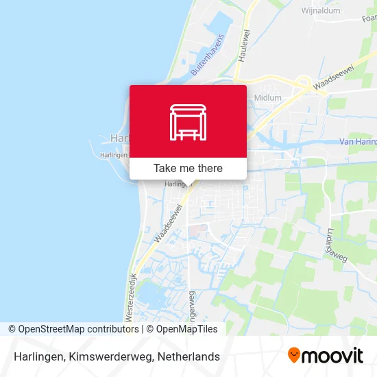 Harlingen, Kimswerderweg map