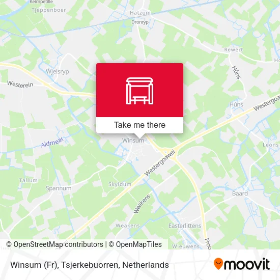 Winsum (Fr), Tsjerkebuorren map