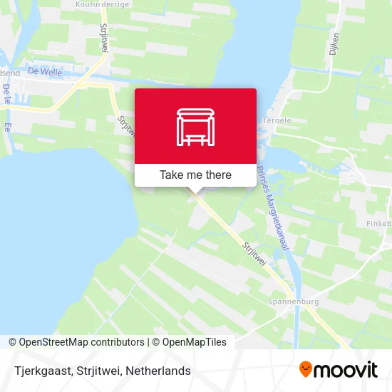 Tjerkgaast, Strjitwei map