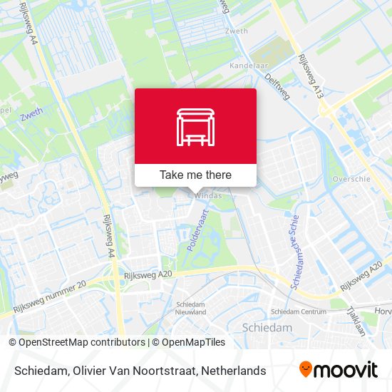 Schiedam, Olivier Van Noortstraat map