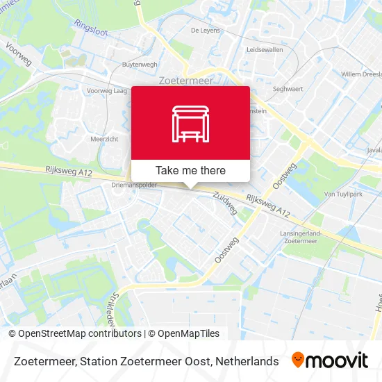 Zoetermeer, Station Zoetermeer Oost map