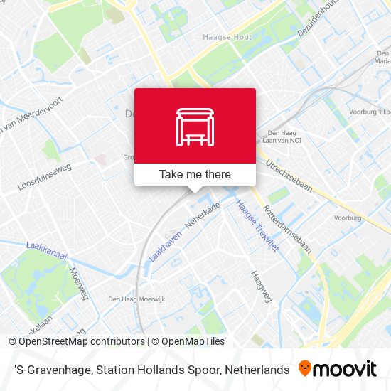 'S-Gravenhage, Station Hollands Spoor Karte