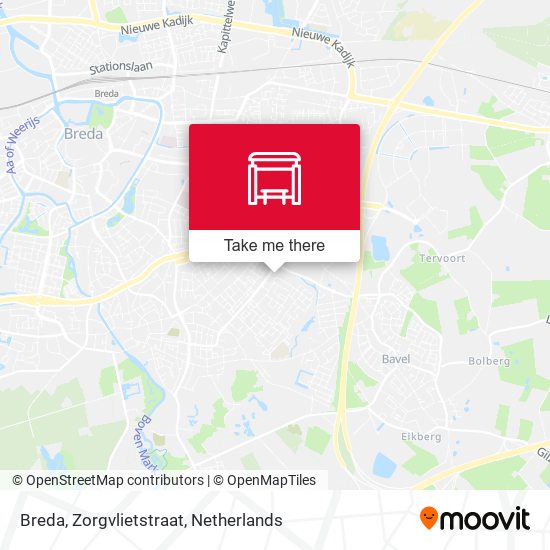 Breda, Zorgvlietstraat Karte
