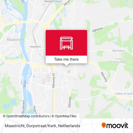 Maastricht, Dorpstraat/Kerk map