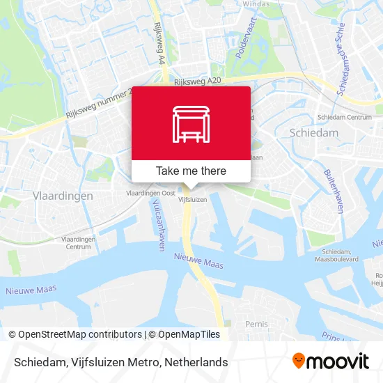Schiedam, Vijfsluizen Metro map