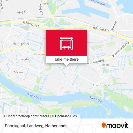 Poortugaal, Landweg map