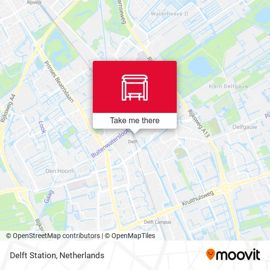 Delft Station map