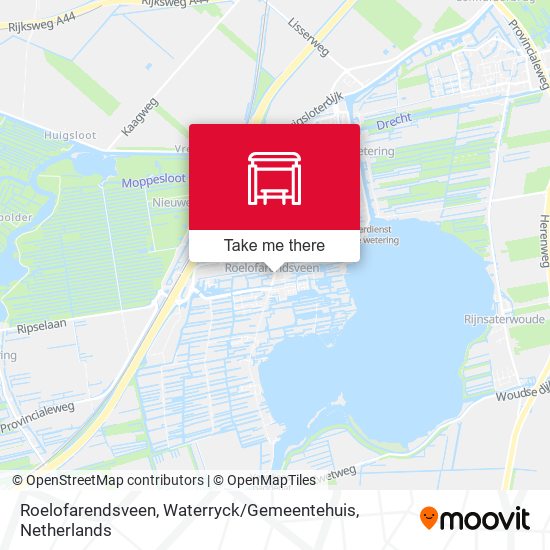 Roelofarendsveen, Waterryck / Gemeentehuis map