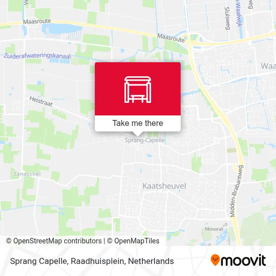 Sprang Capelle, Raadhuisplein map