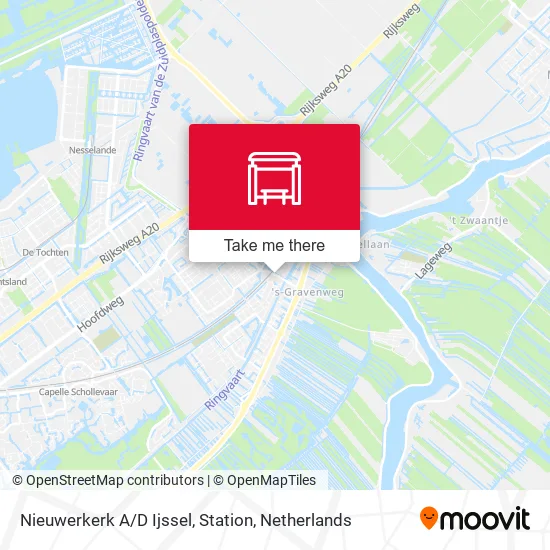 Nieuwerkerk A / D Ijssel, Station map