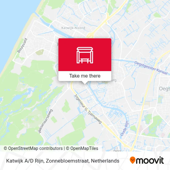 Katwijk A / D Rijn, Zonnebloemstraat Karte