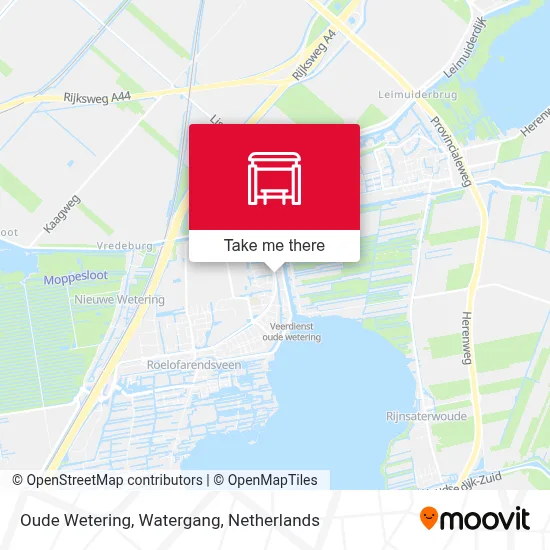 Oude Wetering, Watergang map
