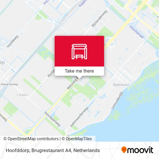 Hoofddorp, Brugrestaurant A4 map