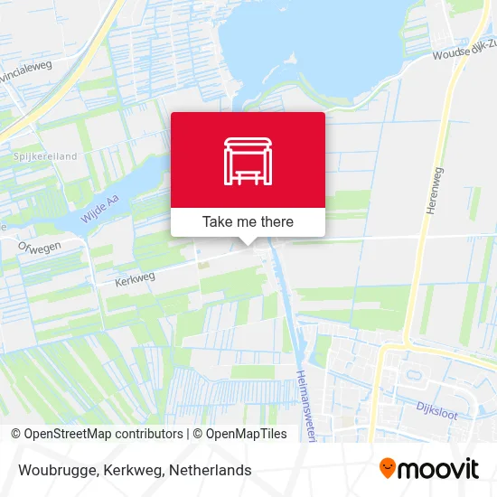 Woubrugge, Kerkweg map