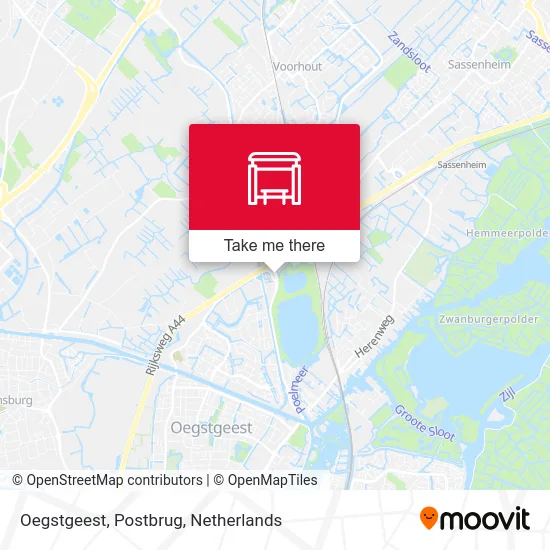 Oegstgeest, Postbrug map