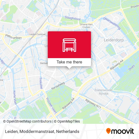 Leiden, Moddermanstraat map