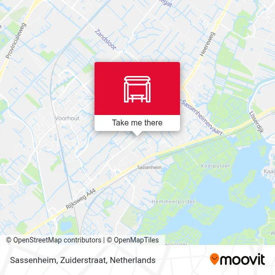 Sassenheim, Zuiderstraat map