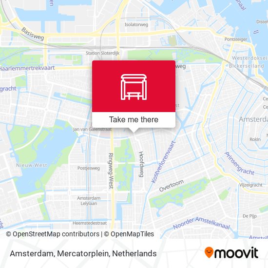 Amsterdam, Mercatorplein map