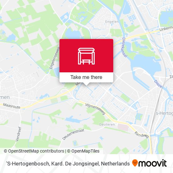 'S-Hertogenbosch, Kard. De Jongsingel Karte