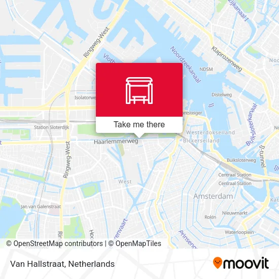 Van Hallstraat map