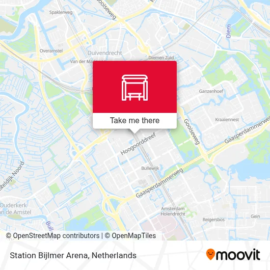 Station Bijlmer Arena map