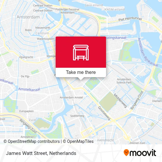 James Wattstraat map