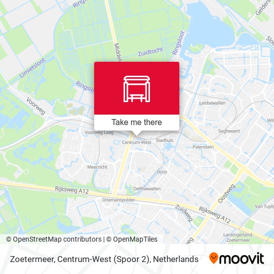 Zoetermeer, Centrum-West (Spoor 2) map