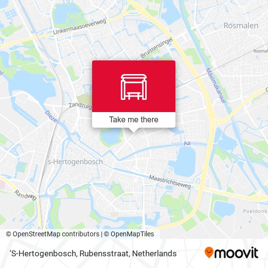 'S-Hertogenbosch, Rubensstraat Karte