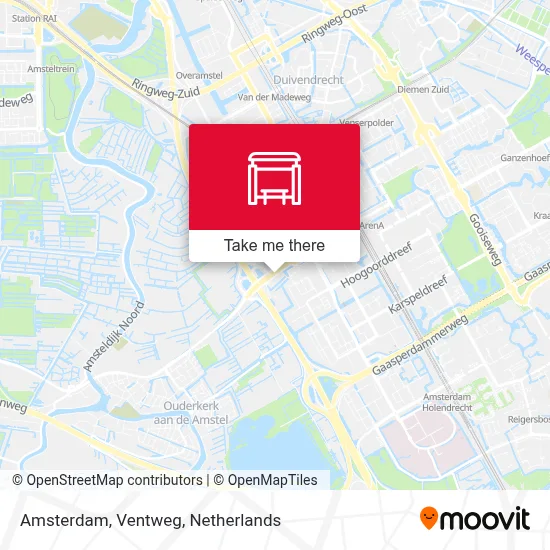 Amsterdam, Ventweg Karte
