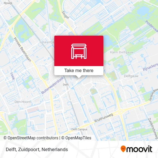 Delft, Zuidpoort map