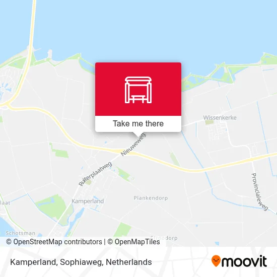Kamperland, Sophiaweg Karte