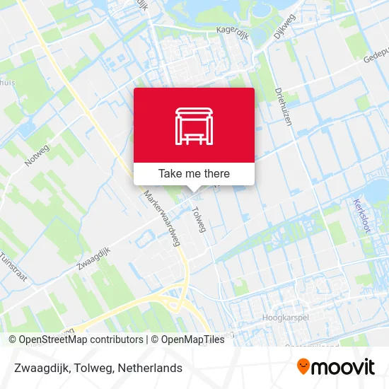 Zwaagdijk, Tolweg map