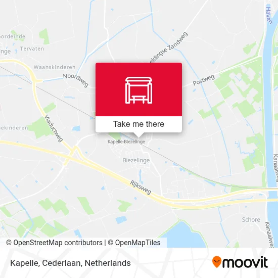 Kapelle, Cederlaan Karte