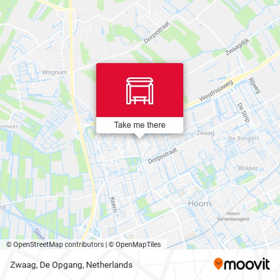 Zwaag, De Opgang map