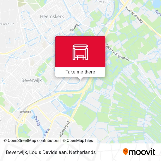 Beverwijk, Louis Davidslaan Karte