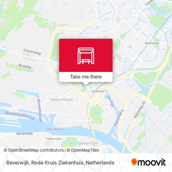 Beverwijk, Rode Kruis Ziekenhuis map
