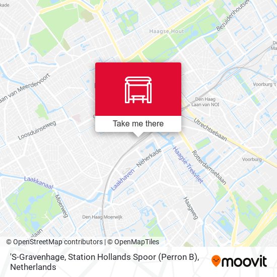 'S-Gravenhage, Station Hollands Spoor (Perron B) Karte