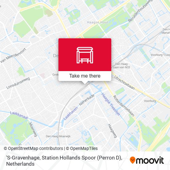 'S-Gravenhage, Station Hollands Spoor (Perron D) map
