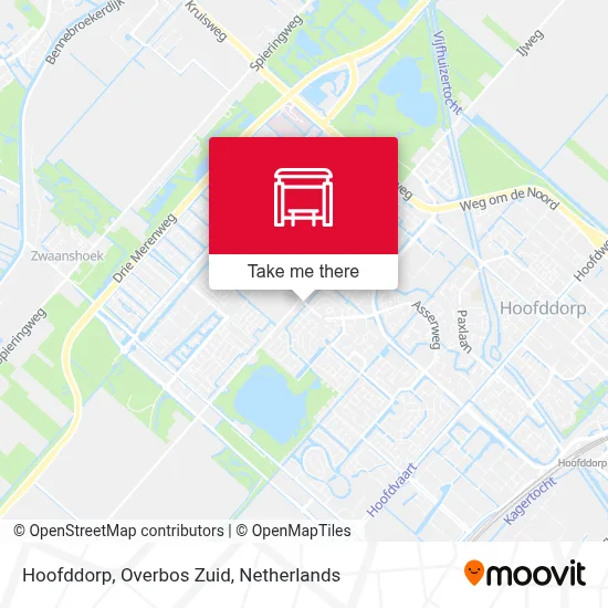 Hoofddorp, Overbos Zuid map