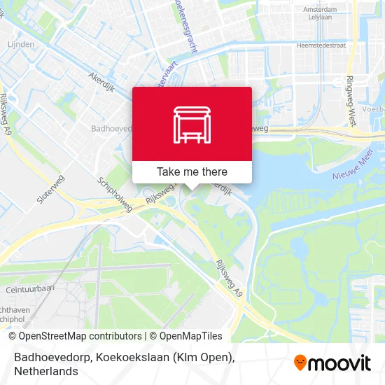 Badhoevedorp, Koekoekslaan (Klm Open) map