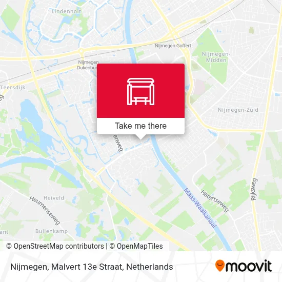 Nijmegen, Malvert 13e Straat map