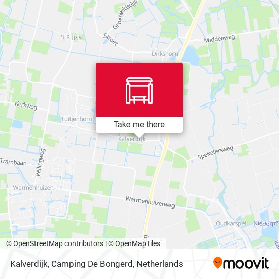 Kalverdijk, Camping De Bongerd map